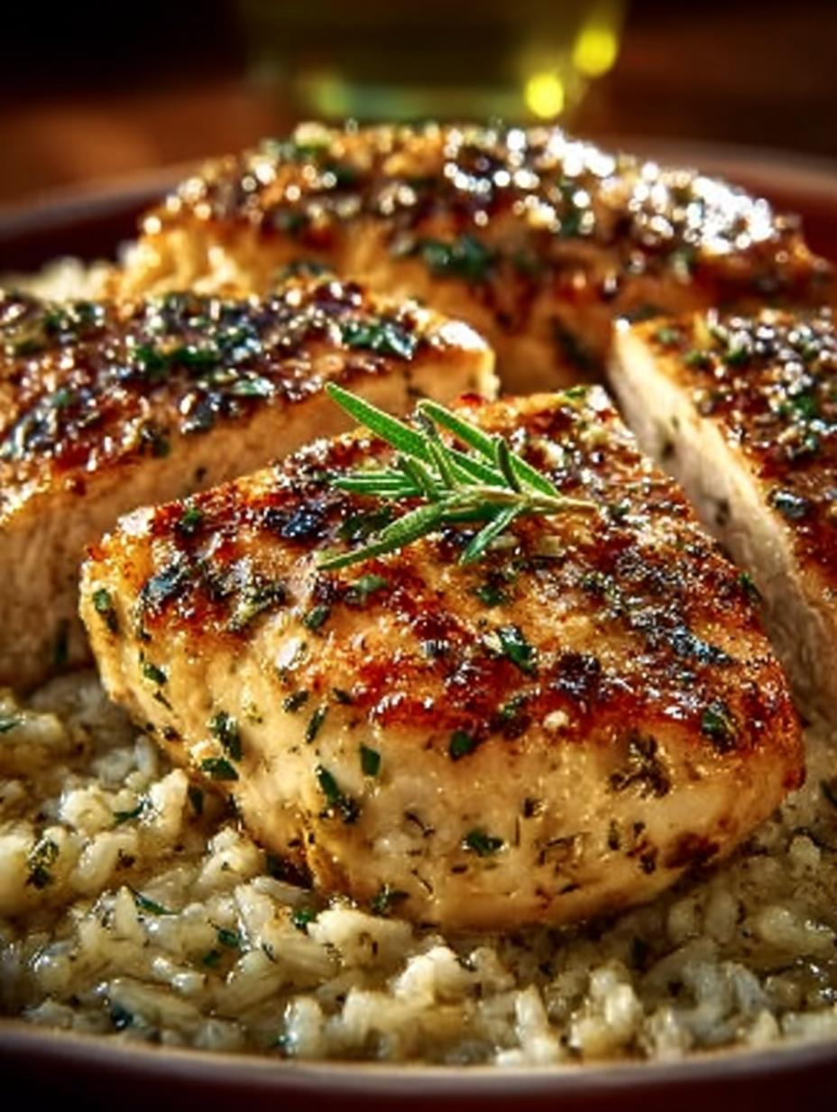Delicious Chicken with Garlic Parmesan served with rice