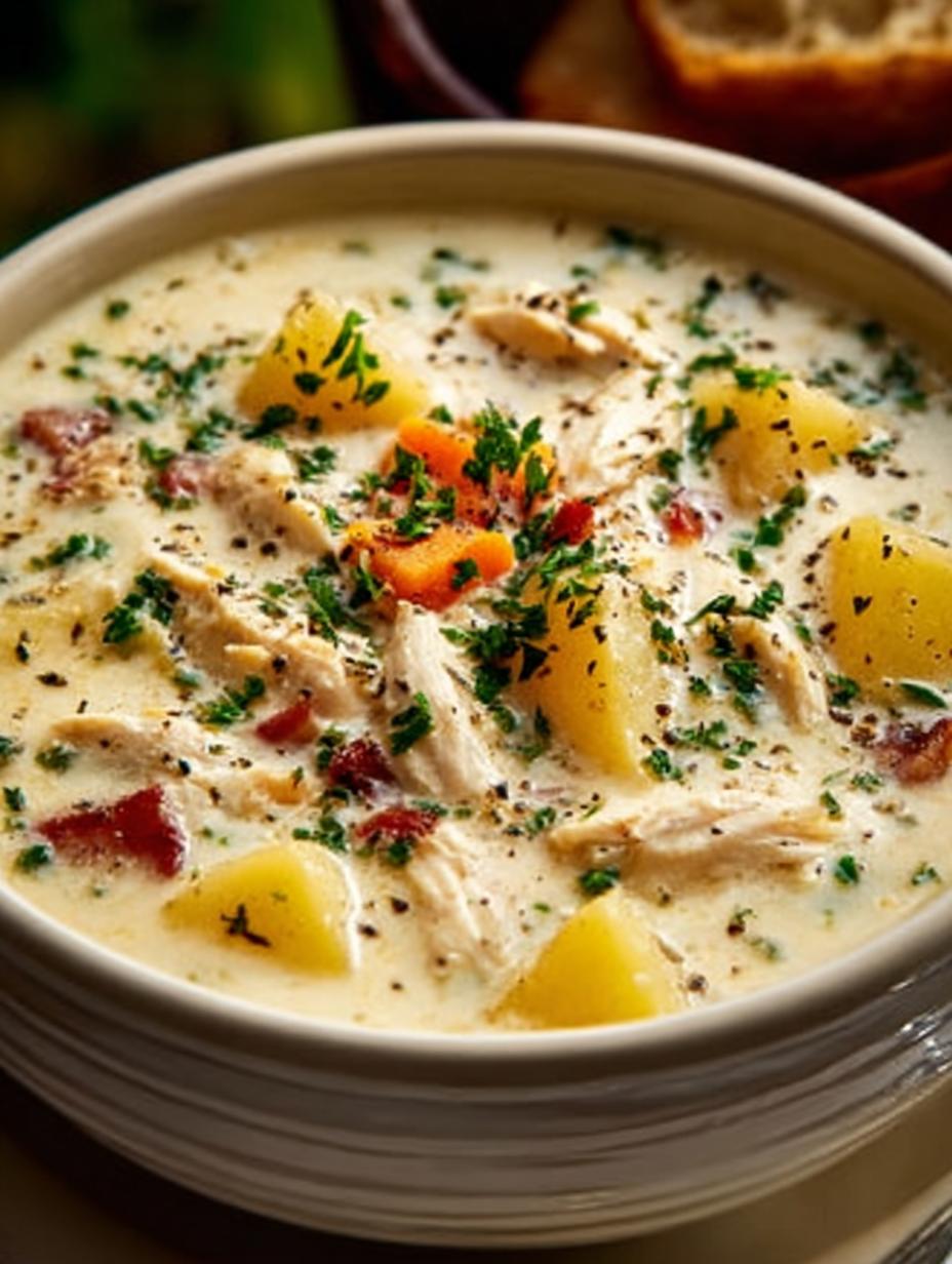 Crockpot Chicken Alfredo Soup: 10 Comforting Ingredients - Crockpot Chicken Alfredo Soup - additional detail