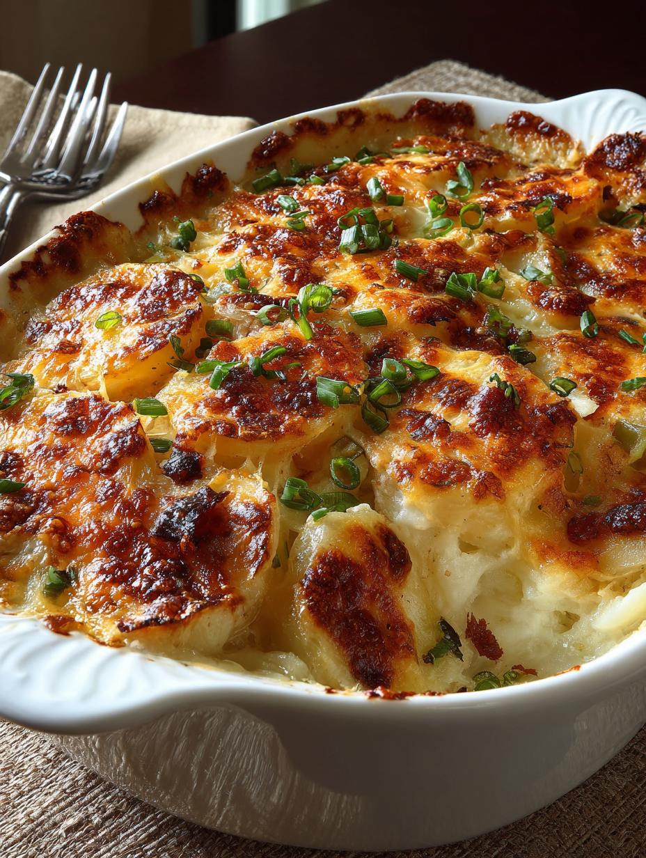 Loaded Scalloped Potatoes: 7 Irresistibly Cheesy Layers - Loaded Scalloped Potatoes - main visual representation