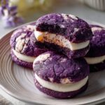 Ube Marshmallow Velvet Cookies