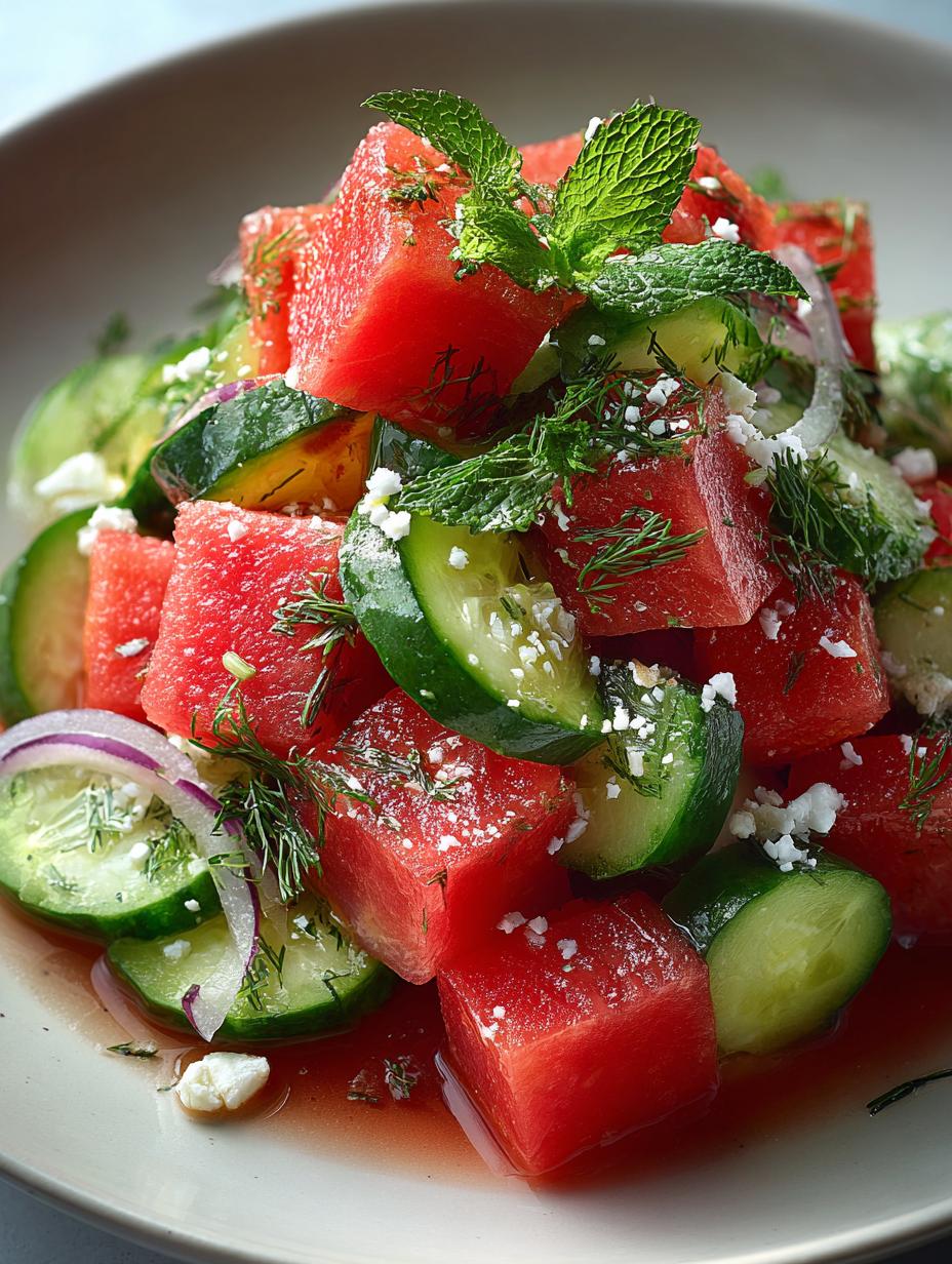 Watermelon Cucumber Salad: 5 Refreshing Reasons to Enjoy - Watermelon Cucumber Salad - main visual representation