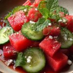 Watermelon Cucumber Salad