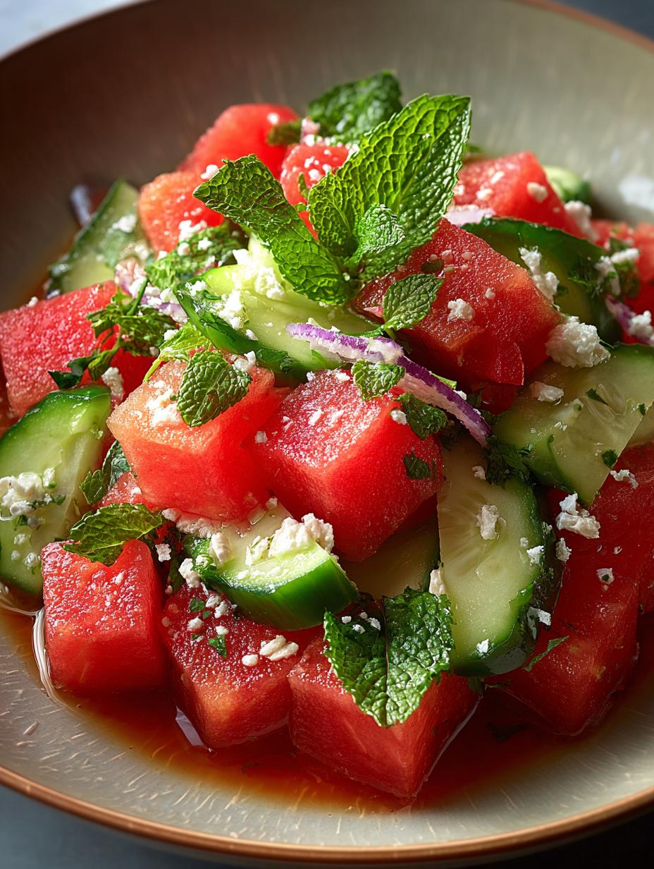 Watermelon Cucumber Salad: 5 Refreshing Reasons to Enjoy - Watermelon Cucumber Salad - additional detail